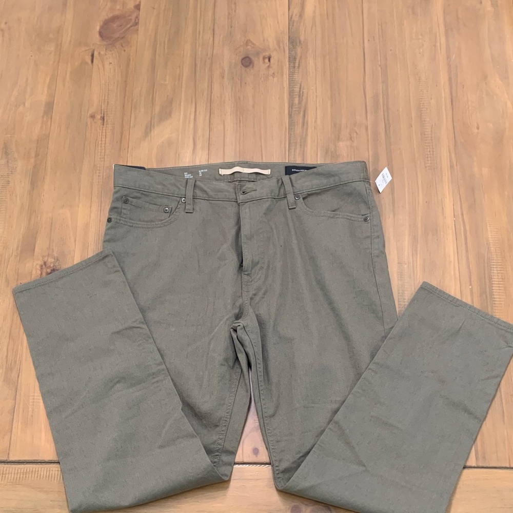 Banana Republic Men's Green Straight Jeans
